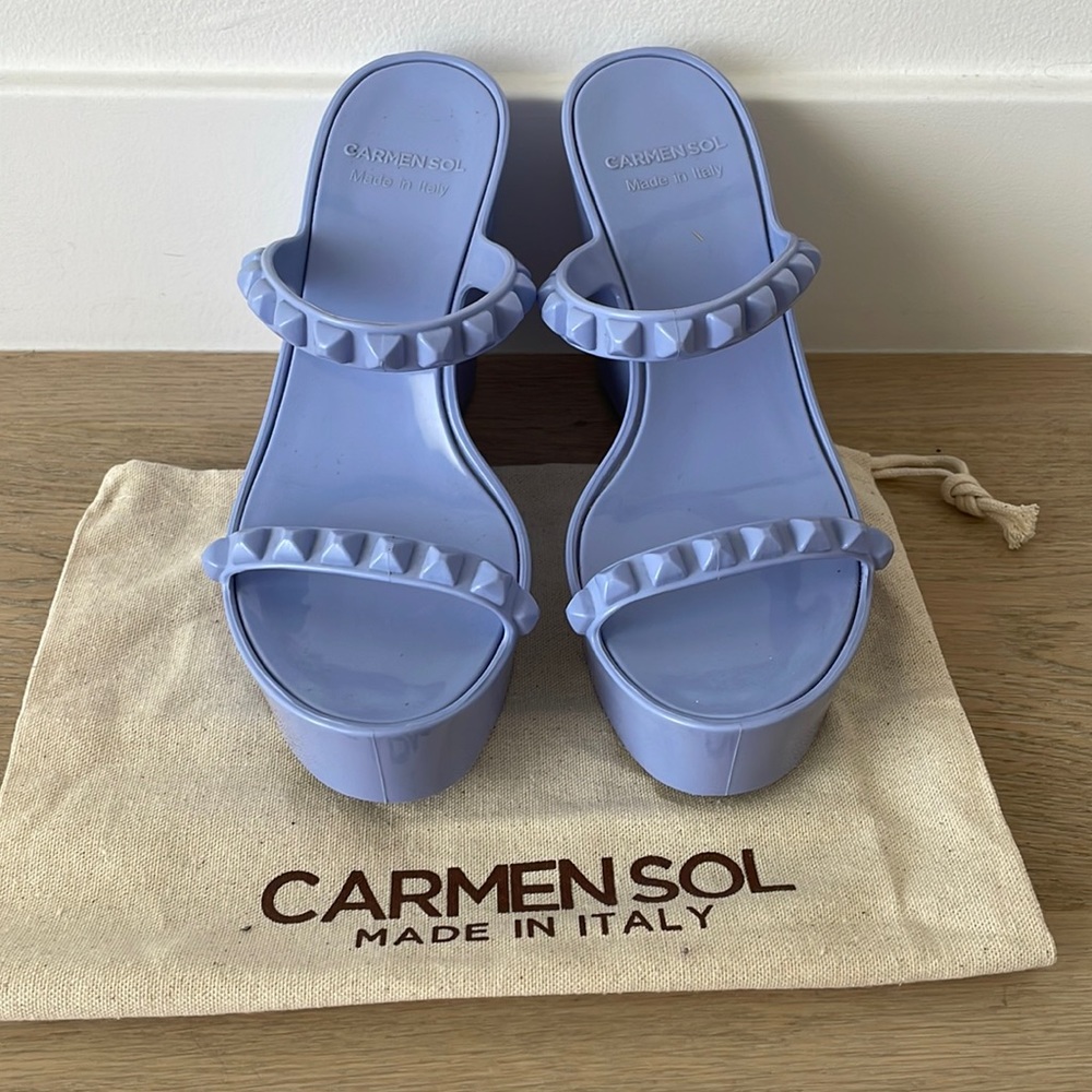 Carmen Sol - Tonino Wedge- Purple- Size 9 NWT
